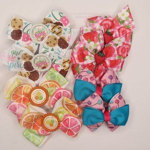 Bows: Ser of 4 pigtail bows